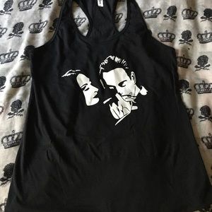 Morticia and gomez, Addams family, goth, horror, fandom, racerback Tank top